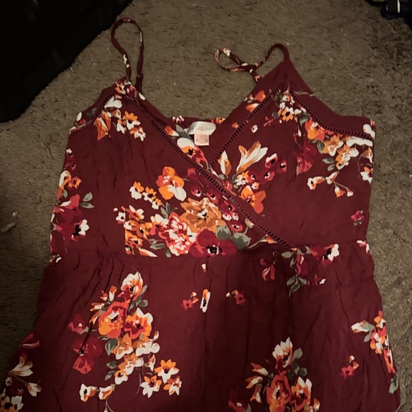 Bog Collective Pants - Floral Burgundy Sleeveless Romper